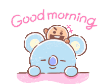 Bt21 Good Morning Koya Shooky Sticker