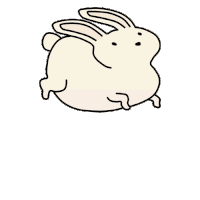 Bun Hop Transparent Bunny Sticker