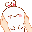 Bunny Petting Bunny Sticker