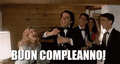 Buon Compleanno Christian De Sica Auguri Compleanno Champagne Brindisi GIF