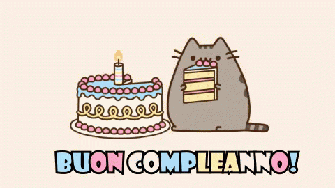 Buon Compleanno Tanti Auguri Compleanno Festa Torta Gatto Candelina GIF