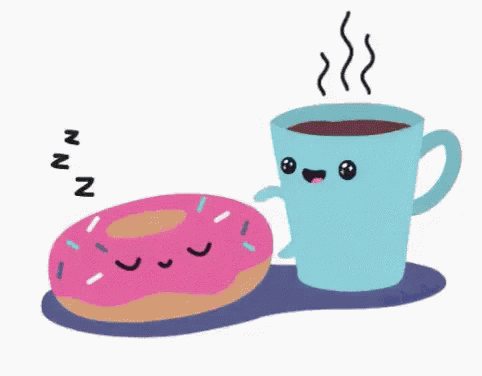 Buongiorno Con Il Caffé Caffettino Colazione Ciambella Donut Sveglia Svegliati Buongiornissimo GIF