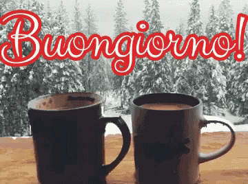 Buongiorno Natalizio Buona Giornata A Tutti Buon Giorno Svegliarsi Buondì Natale Colazione GIF