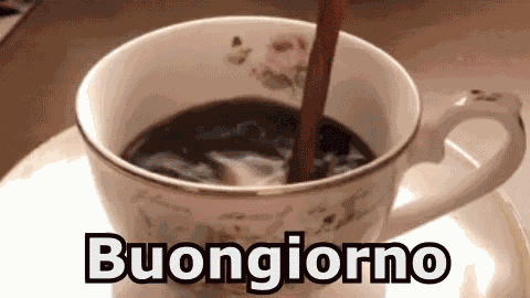 Buongiorno Svegliarsi Mattino Alzarsi Buona Giornata Caffè GIF