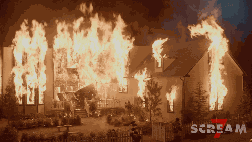 Burning House Scream 7 GIF