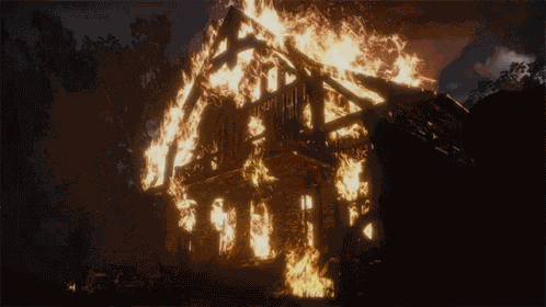 Burning House The Witcher GIF