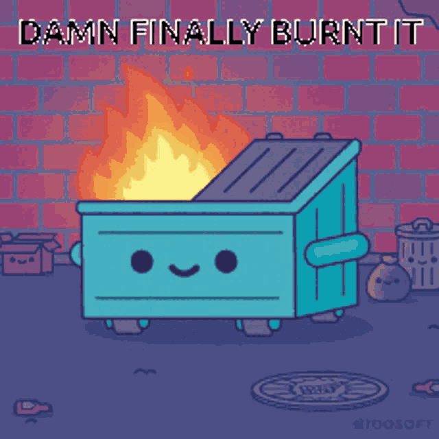 Burning Trash GIF