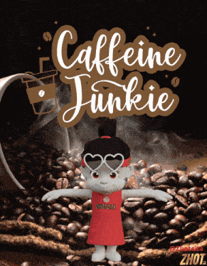 Caffeine Junkie Coffee Lover GIF