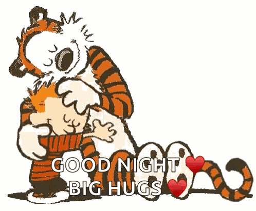 Calvin And Hobbes Hug Time GIF