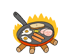 Camping Fire Sticker
