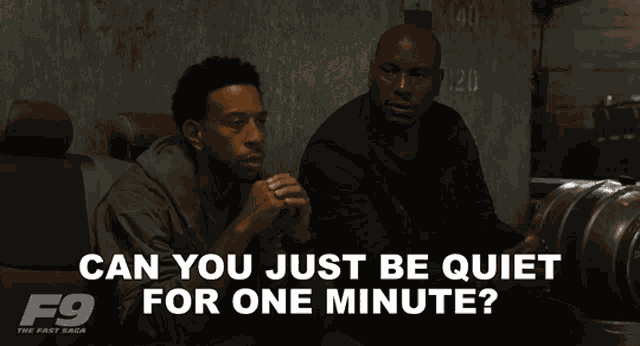 Can You Just Be Quiet For One Minute Tej GIF