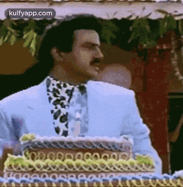 Candle Blowing And Cake Cutting.Gif GIF