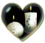 Candle Heart Sticker