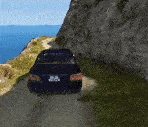 Car Off Cliff Meme GIF