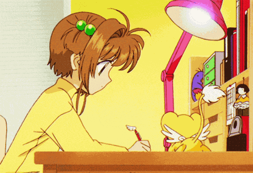 Cardcaptor Sakura Studying GIF