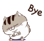 Cat Bye Sticker