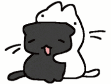 Cat Couple Cartoon Cute Cartoon Cat Cute GIF