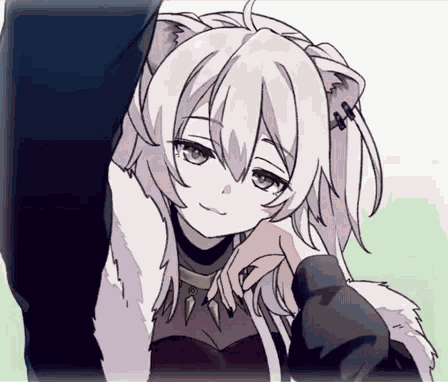 Cat Girl Head Pat GIF