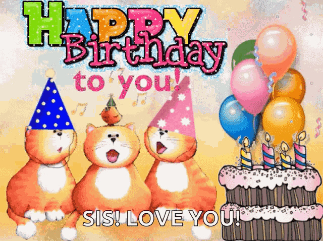 Cat Happy Birthday To You GIF