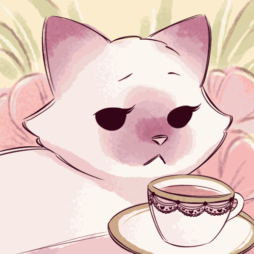 Cat Sipping GIF