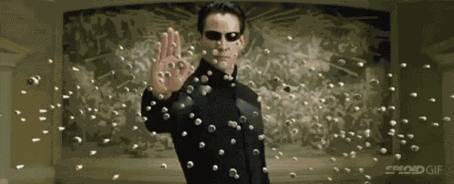 Catching Bullets - The Matrix Reloaded GIF