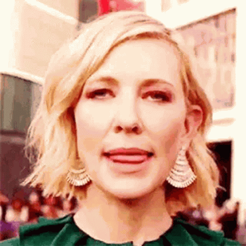 Cate Blanchett Tongue Out GIF