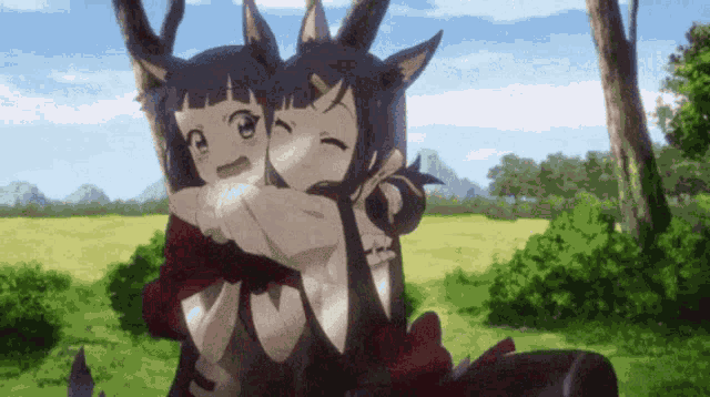 Catgirl Hug GIF