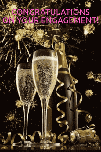 Champagne Engagement GIF