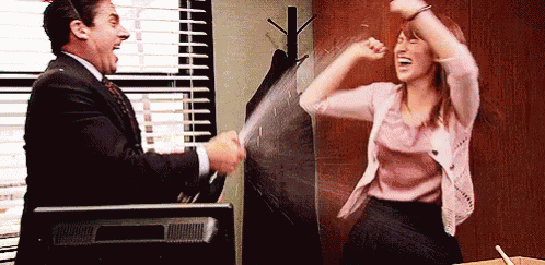 Champagne Shower - The Office GIF