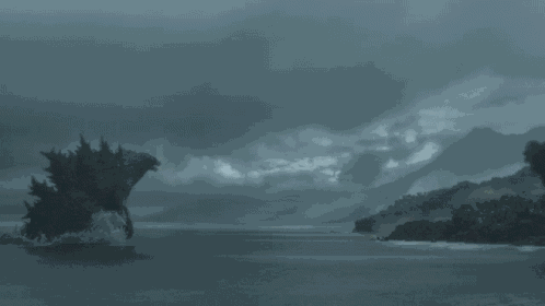 Charge Godzilla GIF
