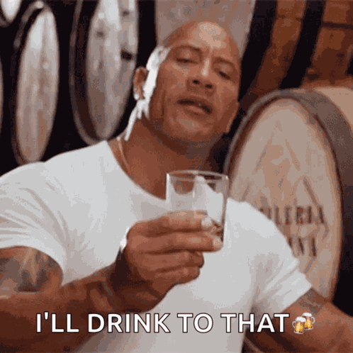 Cheers The Rock GIF
