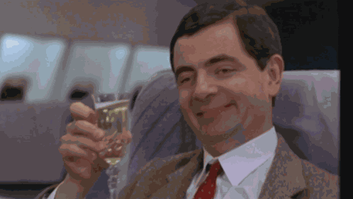 Cheers To You Mr Bean Nice Job GIF