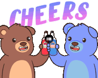 Cheers Toast Sticker