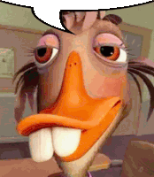 Chicken Litte Abby Speech Bubble Sticker