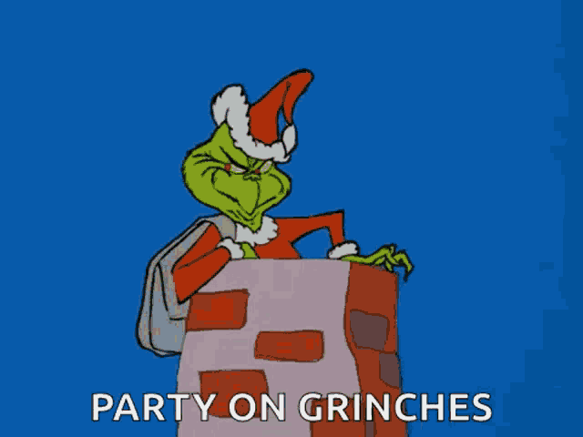 Chimney Grinch GIF
