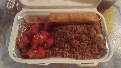 Chinese Food Sweet And Sour Pork GIF