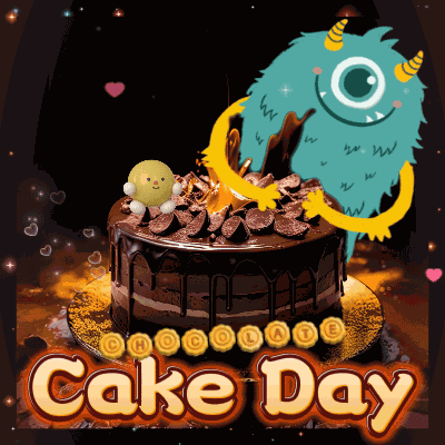 Chocolate Cake Day GIF