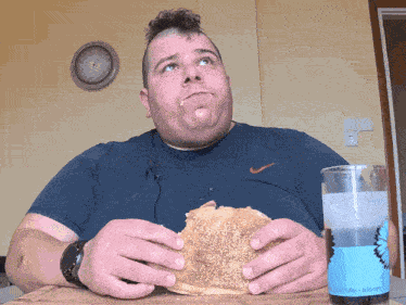 Chris Asmr Mukbang Eating Looking Ceiling GIF