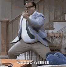 Chris Farley Running GIF