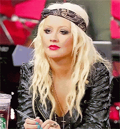 Christina Aguilera Straight Face GIF