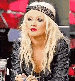Christina Aguilera Straight Face GIF