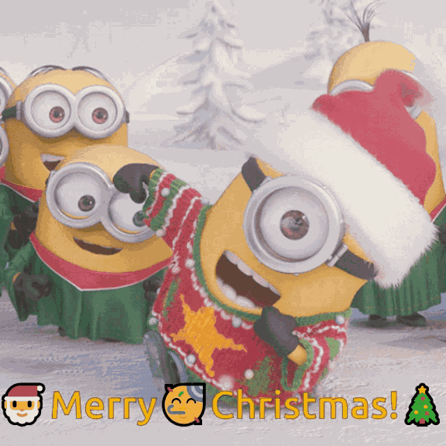 Christmas Minions GIF
