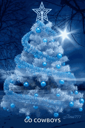 Christmas Tree Blue GIF