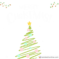 Christmas Tree Merry Christmas Sticker