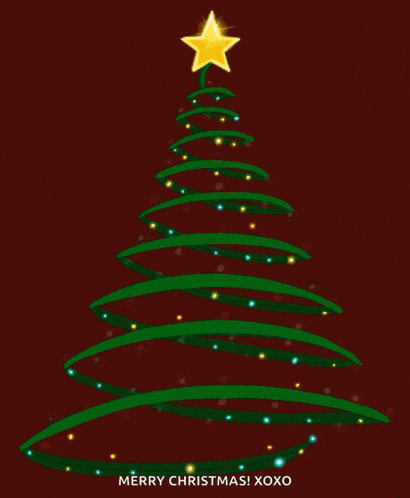 Christmas Trees Decorated Christmas Lights GIF