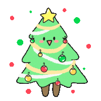 Christmas Trees Merry Christmas Sticker