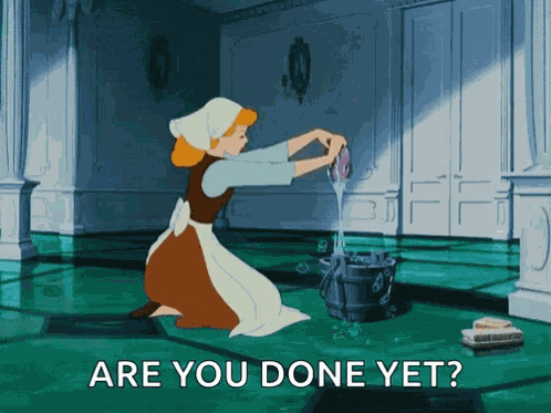 Cinderella Cleaning GIF