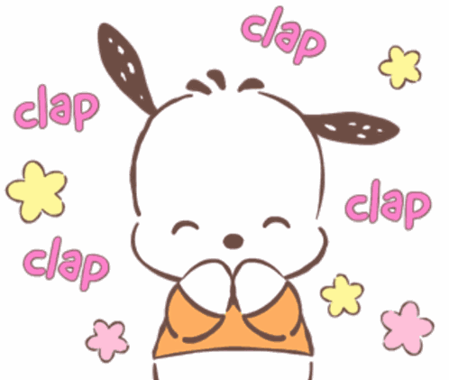 Clapping Pochacco GIF