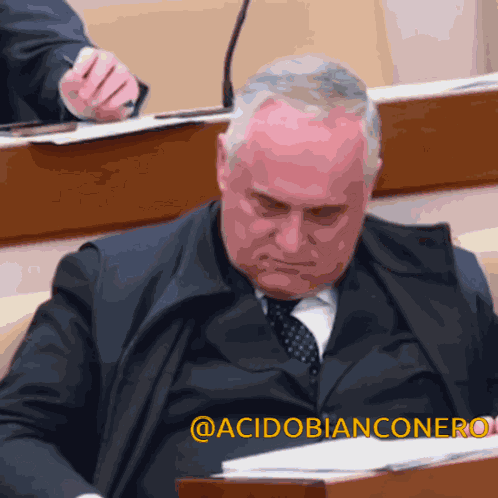 Claudio Lotito Dorme GIF