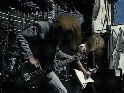 Cliff Burton Headbanging GIF